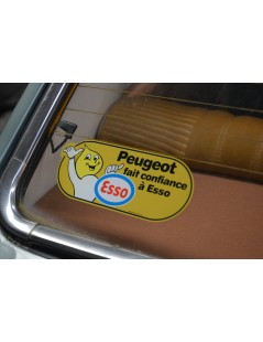 Autocollant PEUGEOT ESSO de lunette arrière 1976-81